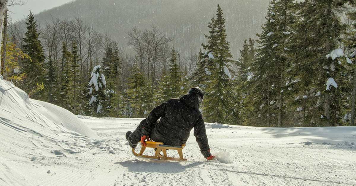 Sled run at Le Massif de Charlevoix